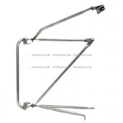 Stainless - Door Mirror Bracket Arm CAB MOUNT - Driver Side ( Fits: 1988-2010 Freightliner CLASSIC XL FLA FLB FLD112 FLD112SD FLD120 FLD120 CLASSIC FLD120SD )
