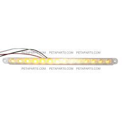 12" 14 LED Light Strip Clear/Amber for Kenworth - Peterbilt - Western Star - Freightliner FLD