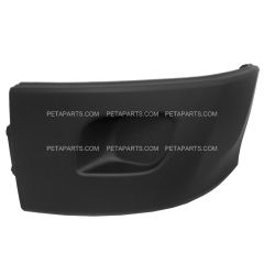 Side Bumper End with Cover Black without Fog Light Hole- Driver Side (Fit: 2013-2020 Peterbilt 579)