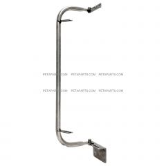 Door Mirror Bracket with Mounting Angles Stainless (Fits: 1987-2012 Peterbilt 320 1963-2003 Kenworth K100 K200 K300)