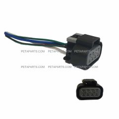 8 Wire Plug 8-Pin Female Connector (Fit: 2004 2015 Volvo VNL VN VNM Headlight and 2008-2015 Freightliner Cascadia Mirror)