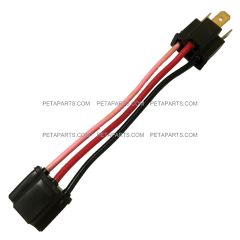 7" Extension 3 Wire Plug 3 Pin Female Ceramic and 3 Pin Male Universal High & Low Beam Wiring Harness for H4 9003 Bulb