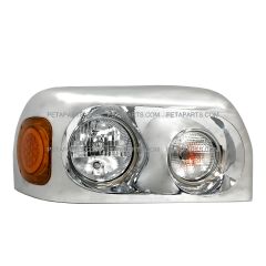 Headlight Chrome with LED Corner Lamp - Passenger Side (Fit: Freightliner Century Truck)