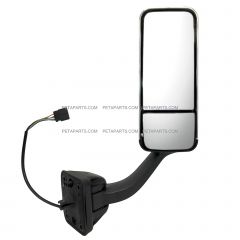 Door Mirror Heated and Powered Chrome - Passenger Side (Fit: 2008 - 2015 Freightliner Cascadia Truck)