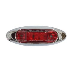 4" Oval 6 Diodes Red/Red LED Side Marker Light
