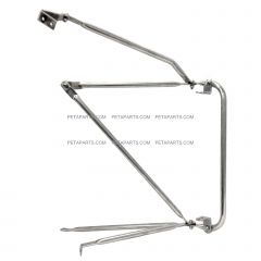 Stainless - Door Mirror Bracket Arm CAB MOUNT - Passenger Side ( Fits: 1988-2010 Freightliner CLASSIC XL FLA FLB FLD112 FLD112SD FLD120 FLD120 CLASSIC FLD120SD )