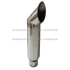 7" Cat Polished Stainless Exhaust Stack 5" ID Inlet 36" Long