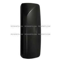 Door Mirror Cover Matte Black with Curved Back - Driver Side (Fit: Volvo VNL Truck)