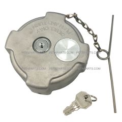 Aluminum - Quarter Turn Locking Fuel Cap for 3" Semi Truck Fuel Tank Cap with 2 Keys (Fits: Freightliner Cascadia 108SD Argosy Century Columbia Coronado M2 112 114SD 122SD Tectran Velvac )