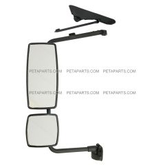 Door Mirror with Arm Black - Driver Side (Fit: International DuraStar 4300 Truck)