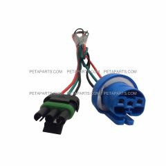 32" 3 Wire Universal High and Low Beam Headlight for 9004 Bulb and Round Plug 3pin Male Connector for Vehicles