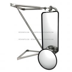 Door Mirror Wide Stainless Steel - Passenger Side ( Compatible with Freightliner FL50 60 70 80 106 1991 - 2005 & Freightliner FL112 1987 - 2005 )