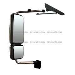 Door Mirror with Arm Assembly Chrome - Driver Side (Fit: International 4300 4400 7400 7600 8500 8600 Truck)