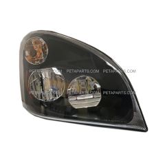 LED Headlight Black - Passenger Side (Fit: Freightliner Cascadia 2008-2017)