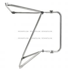 Door Mirror Bracket Stainless Steel - Passenger Side ( Compatible with Ford L/LN/LT Series 1970-1998 LA Series 1996-1998 Sterling L7500/L8500/L9500 Series 1999-2010 Trucks )