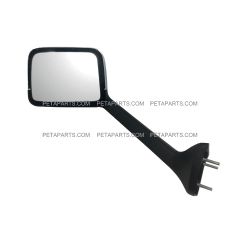 Hood Mirror with Chrome Plastic Cover And Black Plastic Arm - Driver Side (Fit: 2017-2020 International LT 625)