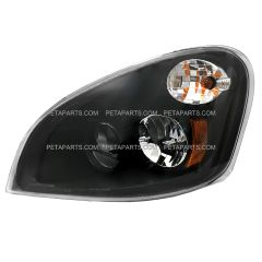 LED Headlight Assembly Black - Driver Side (Fit: Freightliner Cascadia 2008-2017)