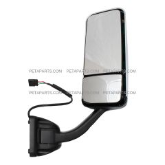 Door Mirror Heated and Powered Chrome - Passenger Side (Fit: 2008 - 2015 Freightliner Cascadia Truck)