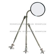 Stainless 8" Hood Mirror with Tri-Pod Bracket Arm