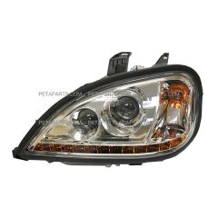 Headlight with Amber/white LED Strip at Bottom - Driver Side (Fit: Freightliner Columbia Truck)