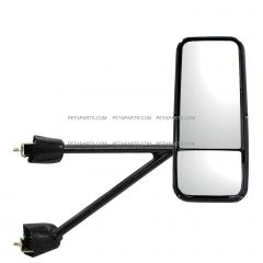 Door Mirror Power Heated Chrome with Arm Assembled - Passenger Side (Fits: Kenworth T660 T600 T370 T270 T800 Trucks)