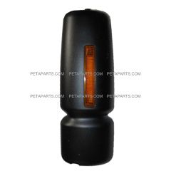 Door Mirror Cover Black with LED Turn Signal Strip - Passenger Side (Fit: International 4300 4400 7400 7600 8500 8600 Truck )