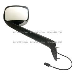 Hood Mirror Chrome with Heated - Driver Side (Fit: 2018 - 2020 Freightliner Cascadia Trucks)