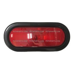 6" Oval Red/Red Stop/Turn/Tail Truck & Trailer Light with Grommet and Right Angle 3-Pin Plug