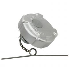 3" Vented Fuel Tank Cap with Safety Chain & Bail - Aluminum ( Fits: Universal Mack & International Trucks)