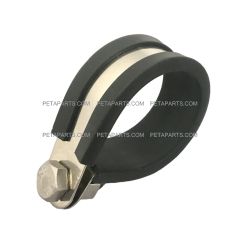 1-1/2" Rubber Cushioned Stainless Steel Mounting Clamp ( Universal Fit on Tractor Loader RTV UTV )