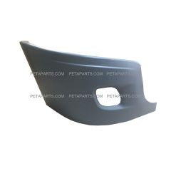 Side Bumper Cover Black with Fog Light Hole - Passenger Side (Fit: Freightliner Cascadia Truck)