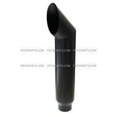 7" Cat Flat Black Stainless Exhaust Stack Smokers 5" ID Inlet 36" Long