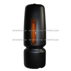 Door Mirror Cover Black with LED Turn Signal Strip - Driver Side (Fit: International 4300 4400 7400 7600 8500 8600 Truck )