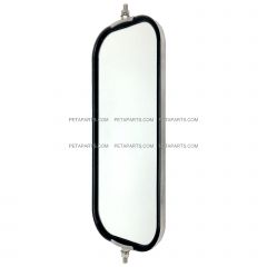 7" x 16" Steel Side Door Rear View Main Mirror Stainless ( Fits:   Ford F650/700/750 L/LN/LT 7000/8000/9000 Sterling L7500/8500/9500 GMC C 4500/5500/6500/7500/8500 TOPKICK Chevrolet C 5500/6500/7500/8500 KODIAK Series )