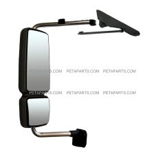 Door Mirror with Arm Assembly Black - Driver Side (Fit: International  4300 4400 7400 7600 8500 8600 Truck)