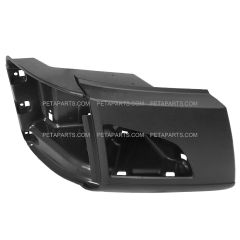 Side Bumper End Black with Fog Light Hole - Passenger Side (Fit: 2018-2020 NEW Volvo VNL)