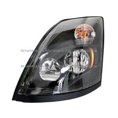 LED Headlight Assembly Black - Driver Side (Fit: 2004-2018 Volvo VNL VN VNM)