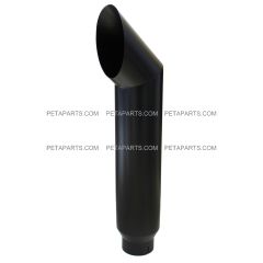 7" Cat Flat Black Stainless Exhaust Stack Smokers 5" ID Inlet 38" Long