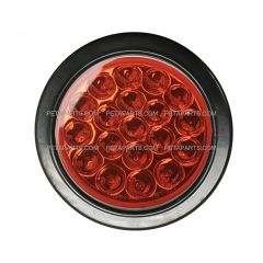 4" Round 19 Diodes Red/Red Flux LED Stop Turn Tail Truck Light