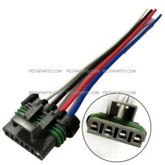 4 Pin Male Pigtail Connector for Dual Cooling Radiator Fan Motor Wiring Harnes Fit: Corvette Camaro