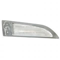 Side Hood Intake Grille Chrome & Black Mesh - Passenger Side  ( Fits: 2013 - 2021 Kenworth T680 )
