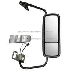 Door Mirror Power Heated Chrome with Arm - Passenger Side (Fits: 2002-2013 Freightliner Columbiaï¼2001-2010 Freightliner Coronado, 1996-2010 Freightliner Century)