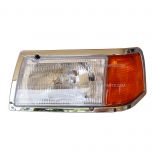 Headlight with Adjusters, Corner Lamp and Chrome Bezel - Driver Side (Fit: Peterbilt 375 385 Trucks)