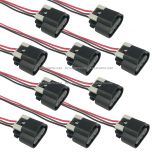 10 Pcs 3 Wire Plug 3 Pin Female High and Low Beam Connector for Fender Side Marker/Turn Signal Light Sockets (Fits Kenworth T660 T370 T270 T170 Trucks, Fits Freightliner M2 2002-2025 All Models )