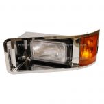 Headlight with Insert Bezel Chrome - Driver Side (Fit: Mack CH613 SBA Trucks)