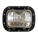 5" x 7" LED High / Low Beam Reflector Headlight with Housing Base and Bucket Metal Black and Bezel Stainless (Fit: 2007-2020 Peterbilt 365 367, 2016-2020 Peterbilt 520, 2000-2005 Peterbilt 330, 1993-2008 Kenworth T300 )