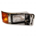 Headlight with Inset Bezel Chrome - Passenger Side (Fit: Mack CH613 SBA Trucks)
